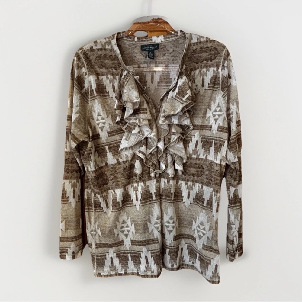 Ralph Lauren LRL Ruffle Blouse 1X 🐴